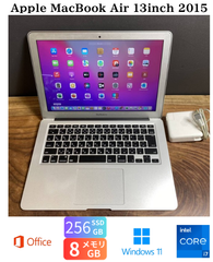 ［新品バッテリー美品］Apple MacBook Air 13inch 2015/Core i7 2.2GHz/メモリ8GB/SSD256GB/Windows11/Office 2021/484