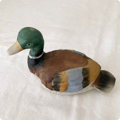 極美品】ノリタケスタジオコレクション オシドリ カモ 鳥 置物 ボーン 