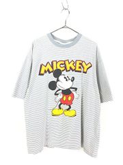 古着 90s USA製 Disney Mickey ミッキー BIGプリント ボ