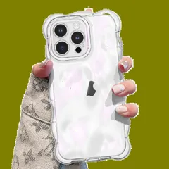 【特価商品】UEEBAI ケース 対応 iPhone 12 Pro Max 6.7 inch 用の ケース ウェーブデザイン スマホカバー 可愛い おしゃれケース カラフルケース TPUカバー カーリーウェーブケース 軽量 薄型 グリッター 光沢カバー 耐衝撃