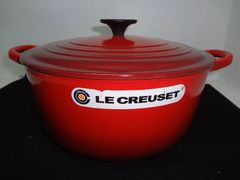 お買い得価格！！　ル・クルーゼ　両手鍋　26㎝　ココットロンド　赤