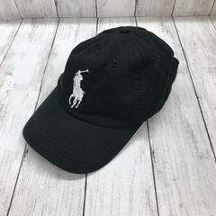 【 POLO RALPH LAUREN 】ポロラルフローレン メンズ ワンポイント ポニーキャップ 帽子 コットン チノポニー ロゴ刺繍 ブラック フリーサイズ