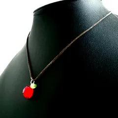 【鑑定済】スワロフスキー swarovski チョーカー ネックレス りんごモチーフ