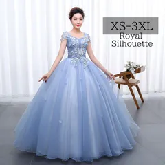 ドレス パーティードレス ブルー ナイトドレス 袖なし 結婚式 大きいサイズ 謝恩会 XS S M L XL LL 2XL XXL 3XL XXXL 姫系 プリンセス 豪華 紐タイプ ロング丈 パーティー 発表会 ガーリー