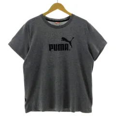 プーマ PUMA Tシャツ ロゴプリント ロゴ刺繍 半袖 グレー ブラック 黒 O