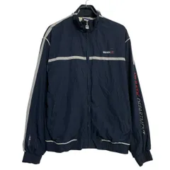 Reebok ジャケット M ネイビー リーボック ジップアップ ワンポイント ロゴ スポーティー アウター 古着卸 アメリカ仕入 a702-5226