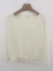 ◇ ◎ PROPORTION BODY DRESSING 2WAY ラメ 八分袖 ニット カットソー サイズ3 アイボリー系 ベージュ系 レディース P  【1302080001922】