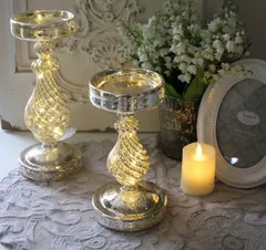 再)値下げました】Candle Holder シルバー燭台ペア ヴィンテージ 再)値下げました】Candle Holder シルバー燭台ペア ヴィンテージ