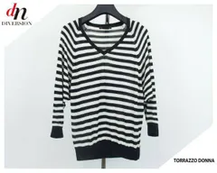 トラッゾドンナ ボーダー ドルマン ニット カットソー BLACK/WHITE