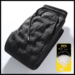 ダウンパンツ 冬用メンズパンツ 厚手 ロングパンツ バイクパンツ 防寒アウトドアパンツ スキーパンツ