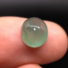ミャンマー産　本翡翠　ルース　3.45ct　ガラス質　みずみずしい　とろとろ　レークグリーン　大粒　高品質　1点物　男女兼用