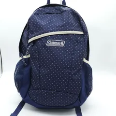 コールマン リュックサック バックパック ウォーカー15 ドット柄 アウトドア ブランド 鞄 キッズ レディース ネイビー Coleman 【中古】