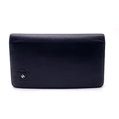 【中古】良品 CHANEL シャネル カメリア ココマーク ラムスキン 二つ折り 長財布 eH0705A