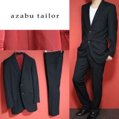 極美品 麻布テーラー スリーピーススーツ ネイビー 48 ウール100