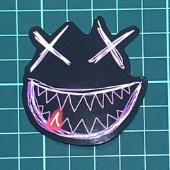 ST301 ステッカー シール スマイル スカル パンク ロック スマホケース