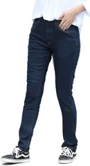 Captain K キャプテン・ケイ デニム スキニー パンツ ストレッチ フロントジッパー デニムパンツ レディース( インディゴブルー,  4L)