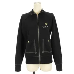 フレッドペリー FRED PERRY × ルキルト LE KILT PATCHWORK POCKET TRACK JACKET スウェット ジップ ジャケット ブラック US6 Mのサムネイル