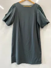 ピ40⚫︎COMME CA ISM⚫︎コムサイズム⚫︎新品⚫︎肩レース⚫︎ワンピース⚫︎size9⚫︎暗緑色 ⚫︎新品