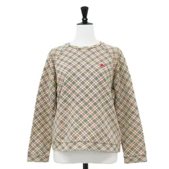 BURBERRY BLUE LABEL バーバリー ブルーレーベル スウェット ベージュ系 サイズ:M | ノバチェック スウェットシャツ | プルオーバー ショート丈 クルーネック 長袖 コットン | トップス トレーナー【レディース】【中古】のサムネイル