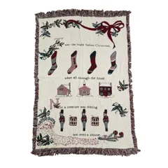 vintageラグ カーペット くるみ割り人形 ソックス クリスマス 1977