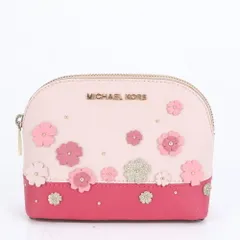 マイケルコース サクラ 桜 フラワー 花 アクセサリー メイク ポーチ ピンク ハンド クラッチ バッグ レディース EEE CM14-2【中古】