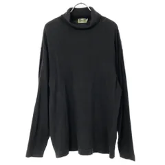 ユニクロ 90s 長袖 タートルネック Tシャツ L ブラック UNIQLO ロンT オールド メンズ