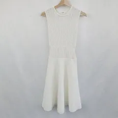 ◇ FRAYI.D フレイアイディー クルーネック ストレッチ素材 ロング丈 ワンピース サイズF ホワイト レディース E 【1310300038849】