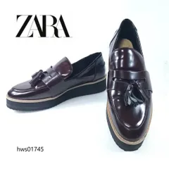 未使用級✨ZARA ザラ タッセルローファー 43ブラック ZARA ブラック ローファー 金具付き サイズ38 - メルカリ