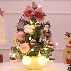 クリスマスツリー ミニツリー 30cm Christmas tree LEDライト付き 卓上 christmas tree 小さめ クリスマス飾り イルミネーション キラキラ 電池式 オーナメント おしゃれ 雰囲気 プレゼント 玄関 北欧 xiantong01