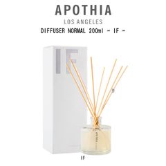 APOTHIA(アポーシア)ディフューザー イフ フレグランス アロマ シトラス 柑橘系 インテリア 定番 人気 ギフト プレゼント DIFFUSER NORMAL 200ml "IF"