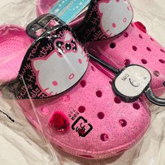 ハローキティ　サンダル　クロックス　女の子　キッズ　19cm　ピンク　キティちゃんサンダル