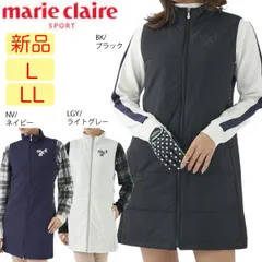 【新品・未使用】L・LLサイズ マリクレールスポール レディース 異素材チュニック 733431 ストレッチ 撥水 保温 ゴルフウェア あたたかい marie claire SPORT