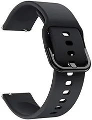 Samsung Galaxy Watch Active2 44mm/40mm バンド ギャラクシーウォッチアクティブ 40mm 時計バンド 20mm 交換用ベルト シリコン for ギャラクシーウォッチ アクティブ2 44mm (ブラック)