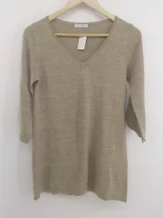 ◇ a.v.v standard アー ヴェ ヴェスタンダード ラメ 長袖 ニット セーター サイズM ベージュ レディース P  【1212210001084】