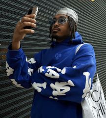 RED LETTERS NOT LA LOVERS SCATTERED HOODIE【BLUE】(レッドレターズ パーカー スウェット プルオーバー フード フーディ LA LOS ANGELES ロサンゼルス)