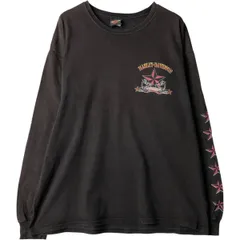 古着 00年代 ハーレーダビッドソン Harley-Davidson モーターサイクル ロングTシャツ ロンT メンズXL相当/eaa582310