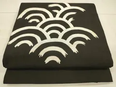 爪掻き本綴れ　八寸名古屋帯　更紗花文　錫色　正絹　182 爪掻き本綴れ 八寸名古屋帯 更紗花文 錫色 正絹 182 2025