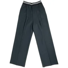 セリーヌ CELINE ロゴウエスト ワイドパンツ スラックス ストレート ロング ボトムス パンツ ウール ネイビー メンズ 【中古】のサムネイル