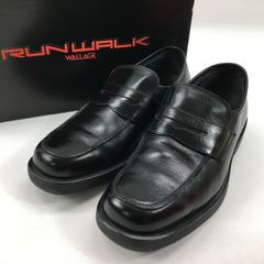 asics runwalk アシックス ランウォーク ローファー 革靴 24 1/2 EEE ブラック 黒 WA1521 箱付き 25d菊ST
