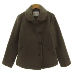 アーバンリサーチ ドアーズ URBAN RESEARCH DOORS ショールカラー2WAYショートコート DR27-27T205 起毛 ウール混 カーキ系 S