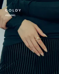 【SALE】GOLDY/ゴールディ/ダブル ラインズ ポイント パール リング/アクセサリー/5230501のサムネイル
