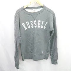 ◇ ⊇ RUSSELL ATHLETIC ラッセルアスレティック ロゴ入り シンプル系 長袖 スウェット サイズＬ グレー系 レディース E  【1507160019976】のサムネイル