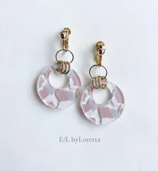 Art mix color w ring pierce/earring(Pink Mix) [cc]