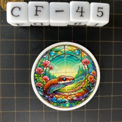 방수 스티커 뱀 스테인드 글라스 스타일 일러스트 멋진 CF-45