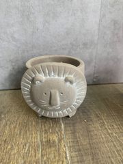 ライオン鉢　ライオン　植木鉢　ブラウン