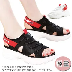  厚底 スポーツ  サンダル プラットフォーム スニーカー スポサン 靴 厚底 通気性 ゴム紐 レディース 歩きやすい 軽量 メッシュ 厚底 楽ちん スポーツサンダル スポーティー スニーカーサンダル#cjfj92862