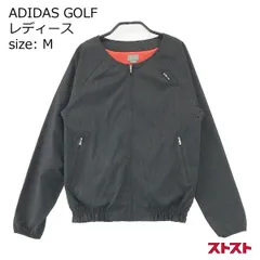 ADIDAS GOLF アディダスゴルフ ノーカラージャケット ストライプ柄 ブラック系 M [240001860740]