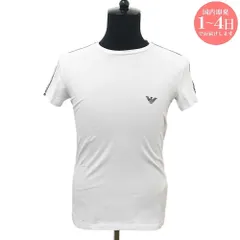 新品 EMPORIO ARMANI エンポリオ アルマーニ  111035 4R523 00010 メンズ クルーネック Tシャツ ホワイト
