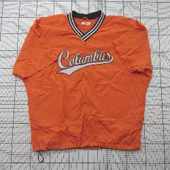 ◇ ⊂ WEGO ウィゴー 通気性良好 半袖 ラインリブナイロンプルオーバー サイズL オレンジ系 メンズ E  【1508250010019】