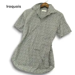 Iroquois イロコイ 春夏★ 小花柄 フラワー 総柄 半袖 ボタンダウン シャツ Sz.1 メンズ 日本製のサムネイル